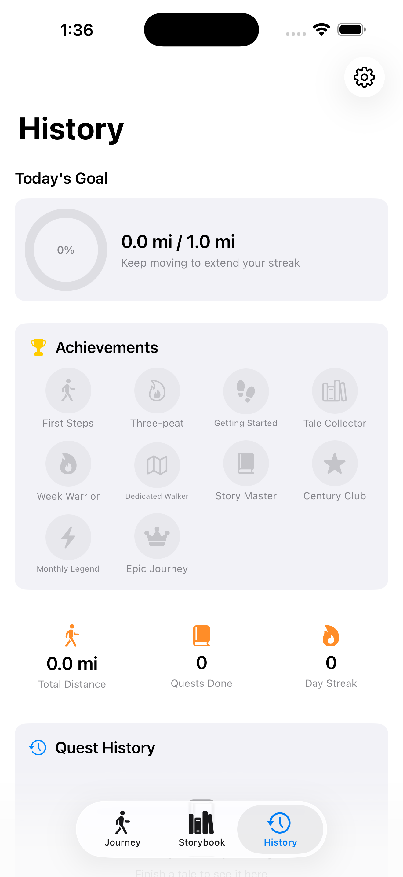 History - Achievements and stats